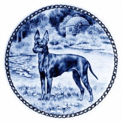 English toy terrier prydnadstallrik Lekven 7340