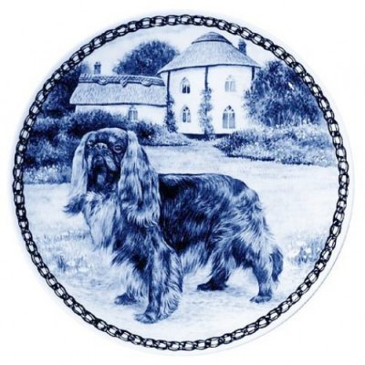 King charles spaniel- prydnadstallrik Lekven 7346