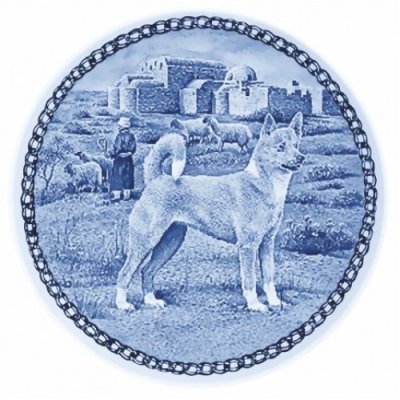 Canaan dog prydnadstallrik Lekven 7394