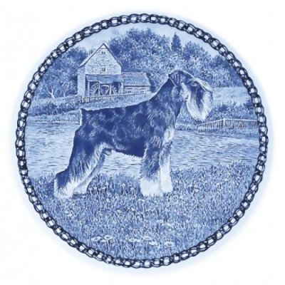 Schnauzer prydnadstallrik Lekven 7406