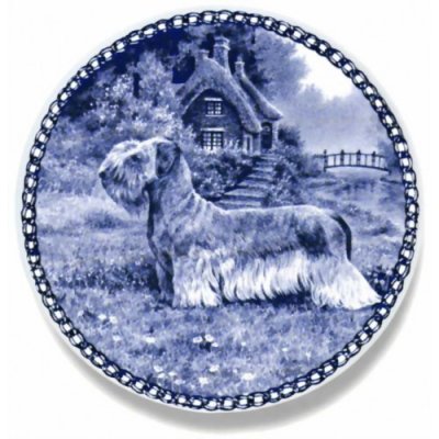 Ceskyterrier prydnadstallrik Lekven 7413