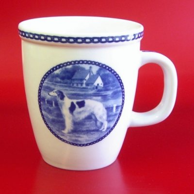 Borzoi mugg av porslin Lekven 74201