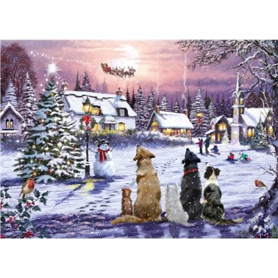 Christmas Eve olika hundraser pussel 1000 bitar