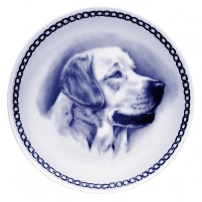 Labrador retriever (gul) prydnadstallrik Lekven 7510