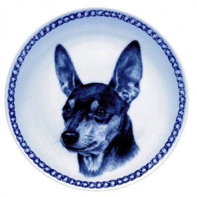 Dvärgpinscher prydnadstallrik Lekven 75616