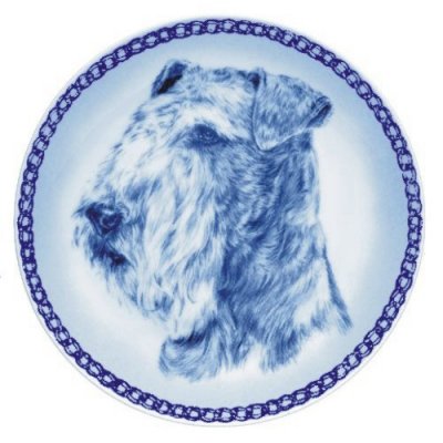 Lakelandterrier prydnadstallrik Lekven 7579
