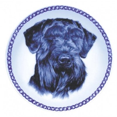 Riesenschnauzer prydnadstallrik Lekven 7596