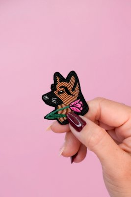Tysk schäferhund brosch Malicieuse