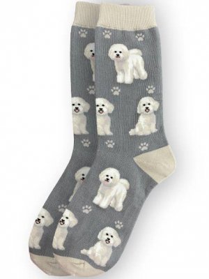 Bichon frisé strumpor 1-pack ES
