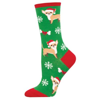 Chihuahua strumpor 1-pack Christmas SockSmith