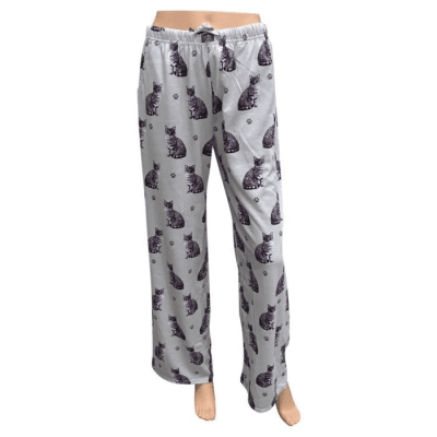 Katt pyjamasbyxor silver tabby ES