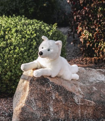 Siberian husky mjukisdjur 55 cm Aspyn the white husky Prime Shiba