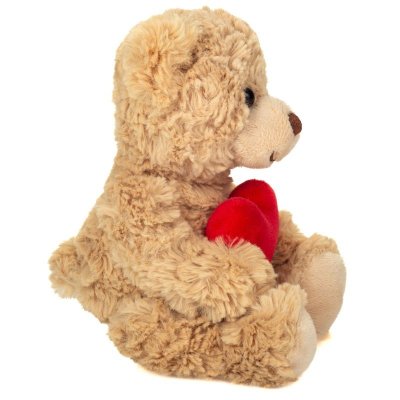 Nallebjörn mjukisdjur med hjärta beige 20 cm Teddy Hermann
