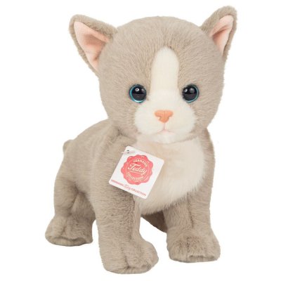Kattunge mjukisdjur grå Teddy Hermann