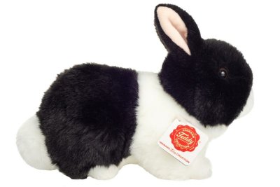 Kanin mjukisdjur svart-vit 23 cm Teddy Hermann