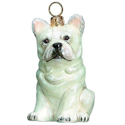 Fransk bulldogg julprydnad