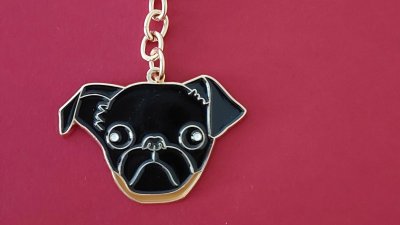 Petit brabancon nyckelring av emalj PP