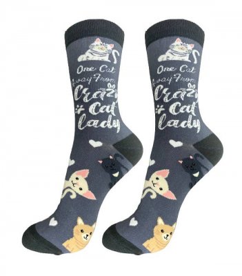 Katt strumpor crazy cat lady 1-pack ES 1