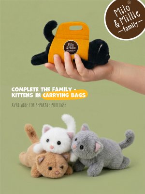 Kattunge mjukisdjur Milo&Millie 13 cm vit