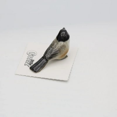 Fågel miniatyr porslinsfigur Beebay Chickadee