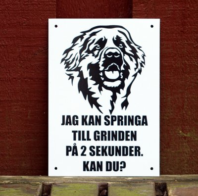 Aluminiumskylt - olika hundraser, storlekar