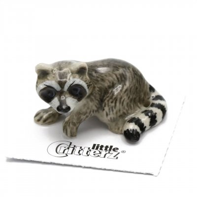 Tvättbjörn miniatyr porslinsfigur Bandit