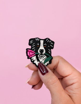 Border collie brosch Malicieuse