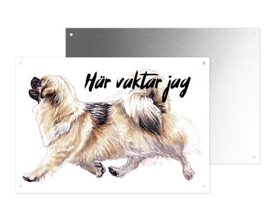 Tibetansk spaniel varningsskylt 1 Amber Marie