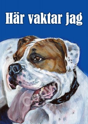 American bulldog skylt