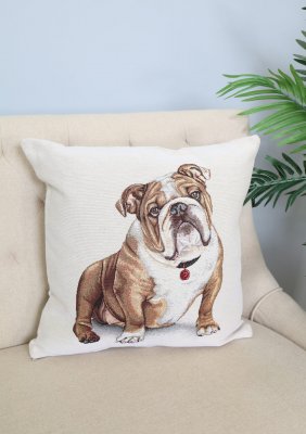 Engelsk bulldogg kuddfodral dubbelsidigt 2
