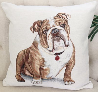 Engelsk bulldogg kuddfodral dubbelsidigt 2