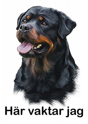 Rottweiler aluminiumskylt 2 Anna olika storlekar