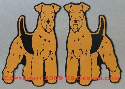 Airedaleterrier bilmagnet