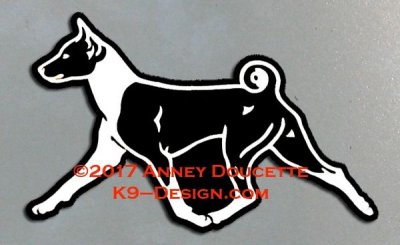 Basenji bilmagnet Anney