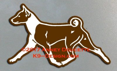 Basenji bilmagnet Anney