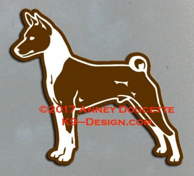 Basenji bilmagnet Anney