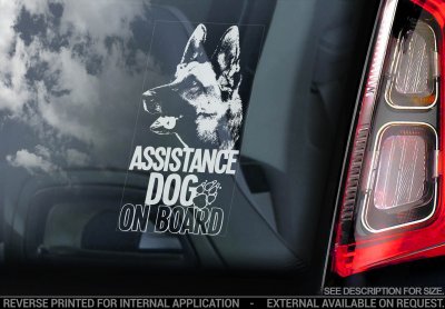 Service hund bildekal schäfer