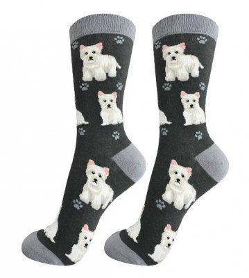 West highland white terrier strumpor 1-pack ES