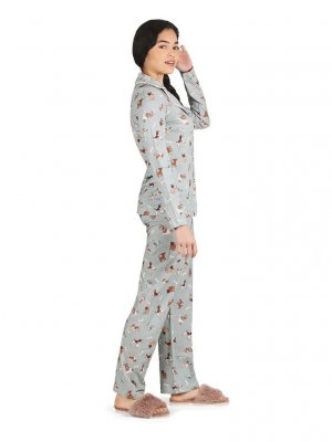 2-delad pyjamas med hundmotiv IC 2