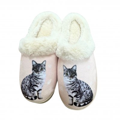 Katt tofflor grey tabby ES