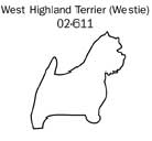 West highland white terrier pepparkaksform