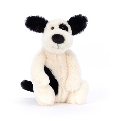Hund mjukisdjur Bashful Black & Cream Puppy Small JellyCat