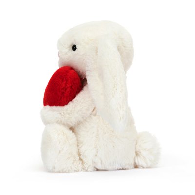 Kanin med hjärta mjukisdjur Red love heart Bashful Bunny little JellyCat