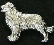 Berner sennenhund brosch silver eller guldfinish