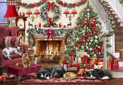 Cosy Fireplace pussel 2000 bitar Bluebird