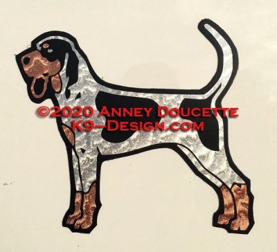 Bluetick coonhound bilmagnet