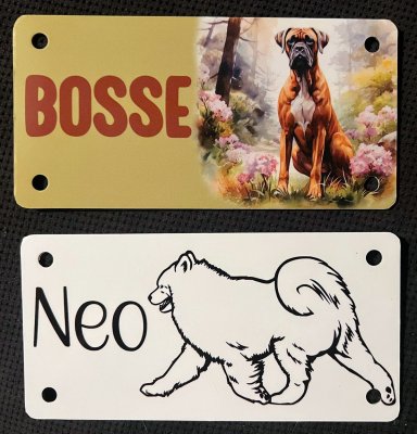 Grind/bur/vagnskylt efter eget foto mindre aluminium