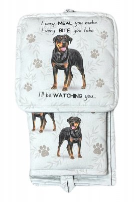 Rottweiler köksset grytlapp/vante/handduk