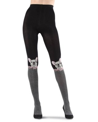 Fransk bulldogg tights /strumpbyxor Frenchie Face o Sweater Tights IC