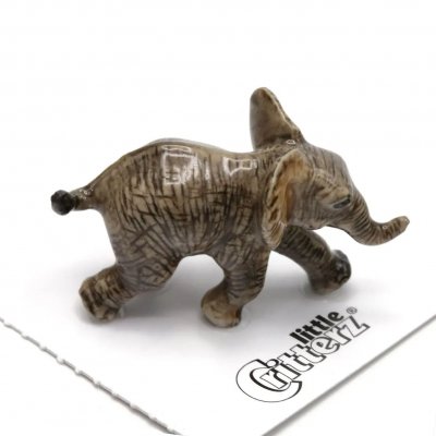 Elefant miniatyr porslinsfigur Heart African Elephant Calf